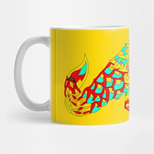 yellow scaly anteater pangolin ecopop Mug